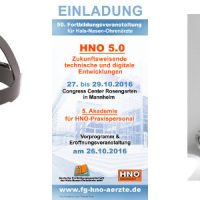 Neue Produkte vom HNO Kongress 2016 Mannheim